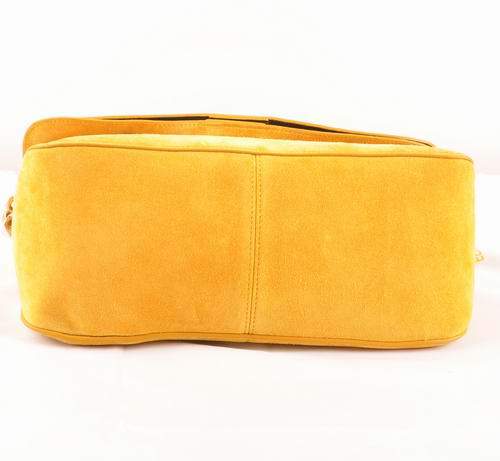 Celine Gourmette Small Bag in Suede Leather - 3078 Yellow - Click Image to Close
